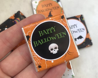 Halloween Party Chocolate Favors - Chocolate Favors - Halloween Themed Birthday Party -  Baby Shower - Chocolate Favors For Guests