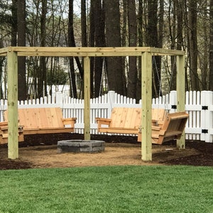 5 sided canopy with 4 swing plan and instructions for you to build