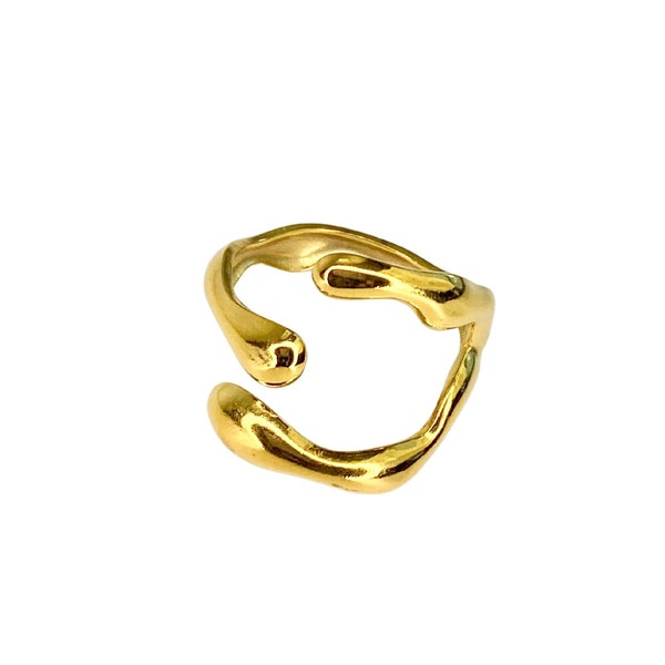 Chunky Gold Ring - Etsy