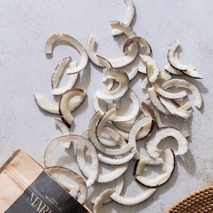 Organic Dried Coconut Chips - All Natural Unsweetened Snack - Dried Coconut Slices  Preservative-Free Snack Option Sugar Free Coconut Chips