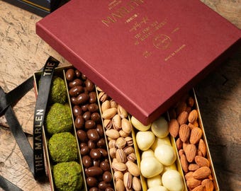 Caja de regalo de delicias turcas y frutos secos artesanales: surtido gourmet