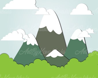 Mountain SVG, Mountain Clipart, Digital Download