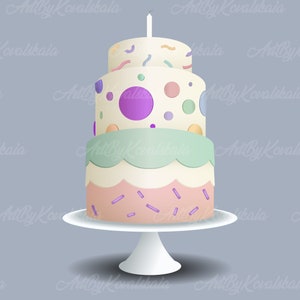 Cake SVG, Cake Clipart, Birthday Cake, Digital Download