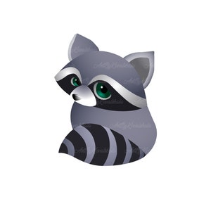 Raccoon Clipart, Raccoon PNG, Digital Download