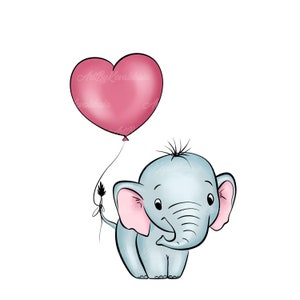 Elephant Clipart, Elephant PNG, Digital Download