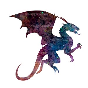 Drache SVG EPS, Drachen Clipart, Digitaler Download