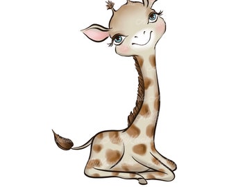 Giraffe Clipart, Giraffe PNG, Digital Download