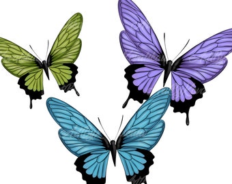 Vlinder clipart, vlinders PNG, digitale download