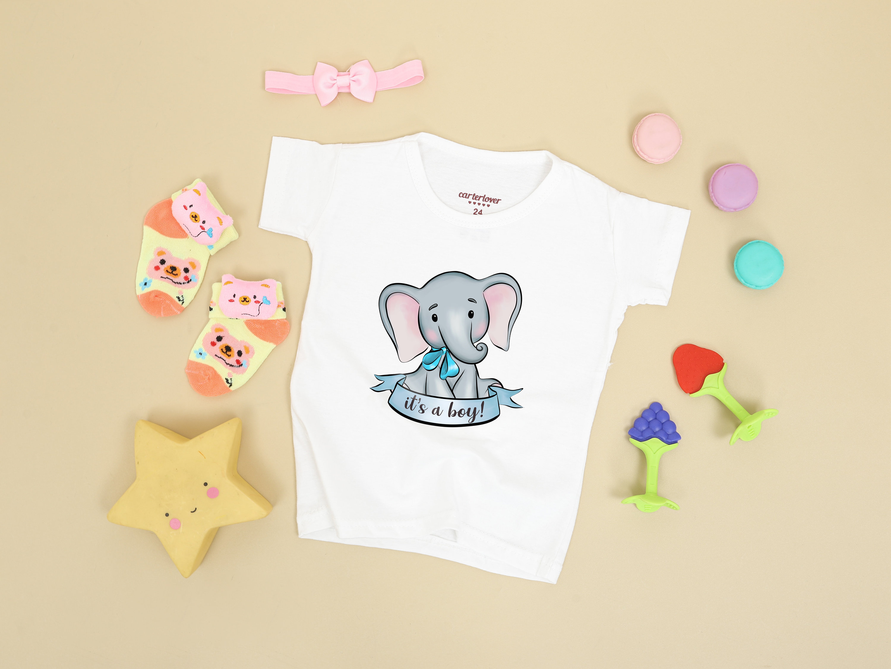 Elephant Clipart PNG Baby Shower Gender Reveal Digital - Etsy