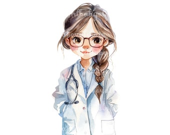 Doctor PNG, Cute Doctor Clip art, Digital Download