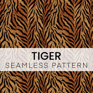 Tiger Stripe Seamless Pattern, Digital Wrap (PNG 300 DPI)