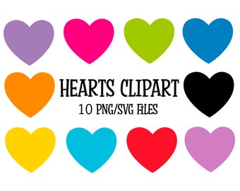 Heart, SVG, PNG, Hearts Clipart, Valentines Day, Digital Download