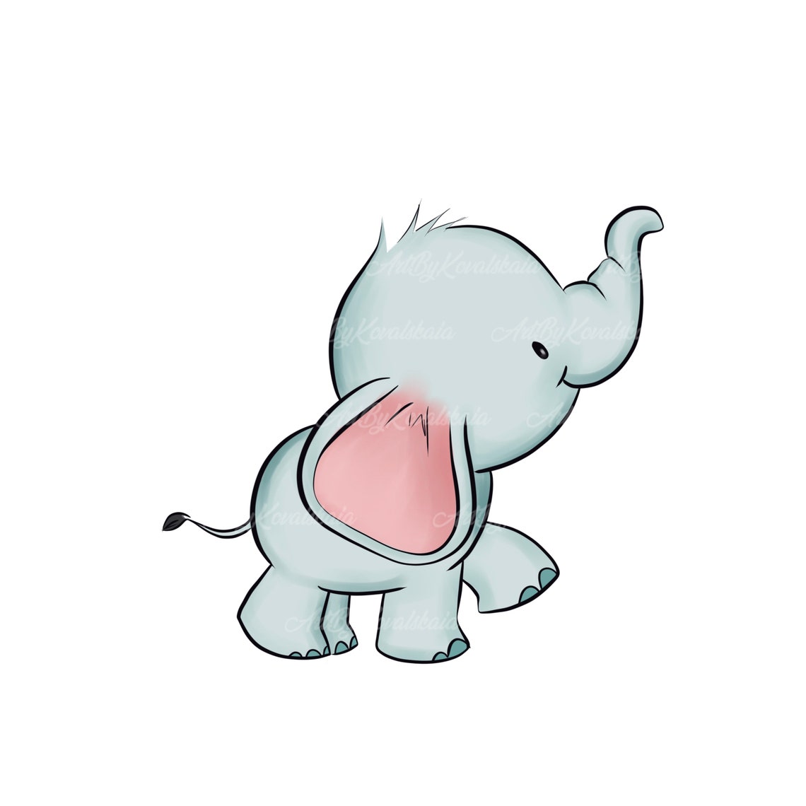 Elephant Clipart, Elephant PNG, Digital Download - Etsy