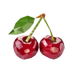 Cherry SVG EPS, Cherries Clipart, Digital Download