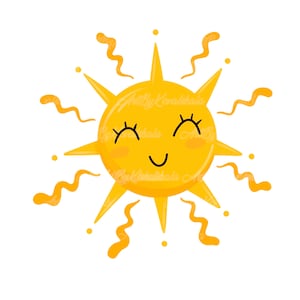 Sun Clipart, Sun PNG, Descarga digital