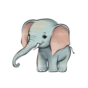 Elephant Clipart, Elephant PNG, Digital Download