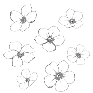 Blumen SVG, Blumen Clipart, EPS, Digitaler Download