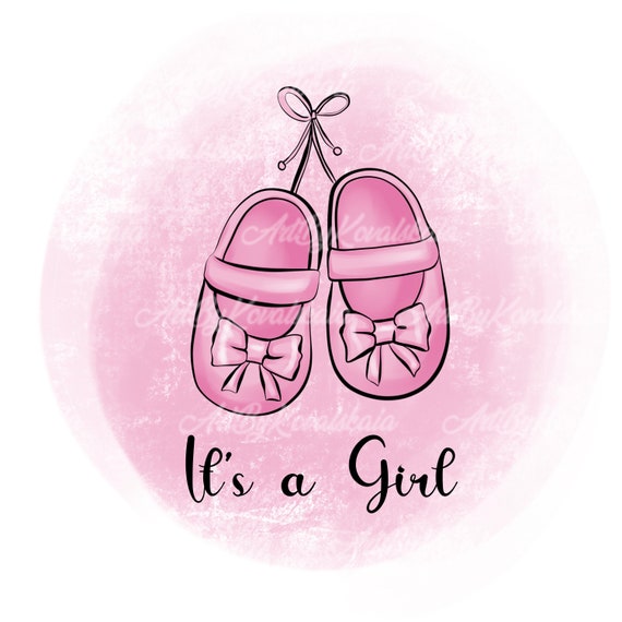 Baby Shower Clipart, PNG, its a Girl, Baby Shower Girl, Digital Download