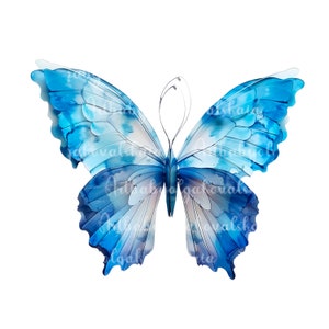 Clipart de borboleta, borboleta aquarela PNG, download digital