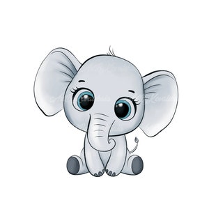 Elephant Clipart, Elephant PNG, Digital Download