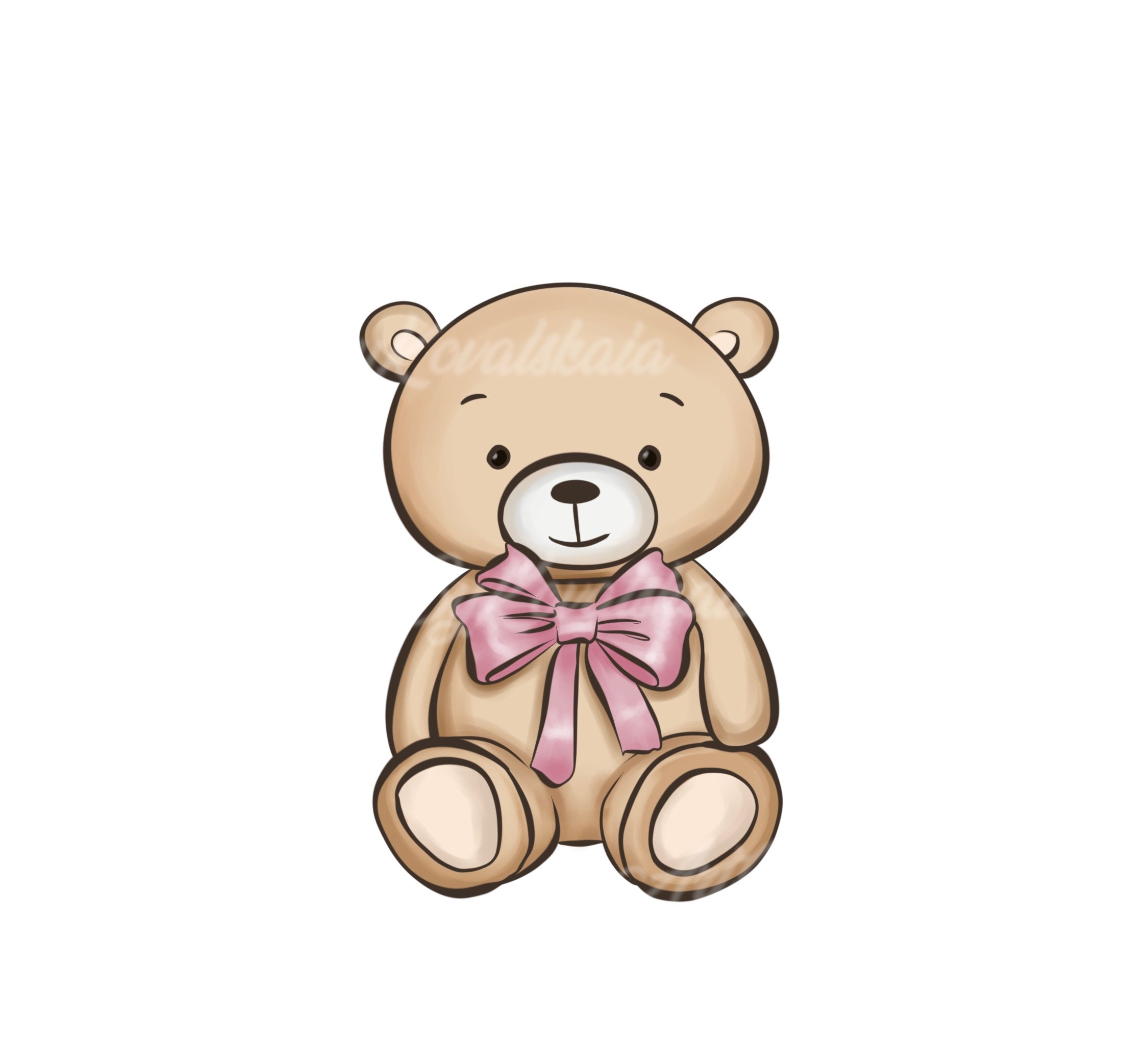 Teddy Bear Clipart, Cute Teddy Bear PNG, Baby Shower Clipart