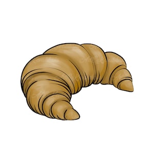 Croissant PNG, Croissant Clip art, Paris Clipart, Digital Download