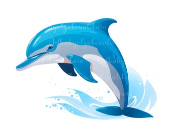 Dolphin PNG Clipart, Digital Download