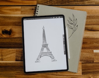 Torre Eiffel PNG Clipart: Ilustración de París (Descarga digital)