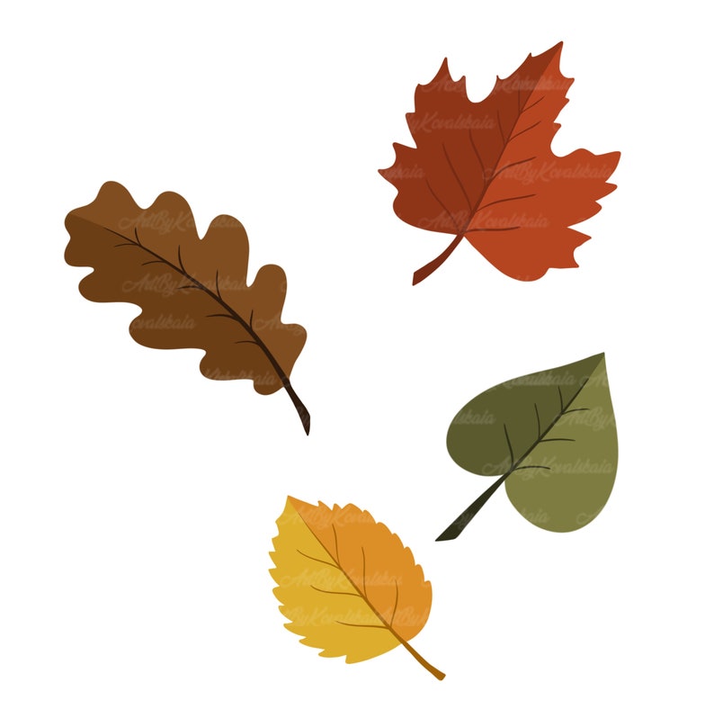 Leaves PNG Fall Clip Art Maple Leaf Autumn Clipart - Etsy