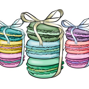 Macarons PNG, Macarons Clip art, French Macaroon Clipart, Digital Download