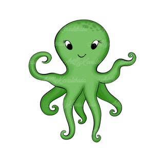 Octopus Clipart, Octopus PNG, Digital Download