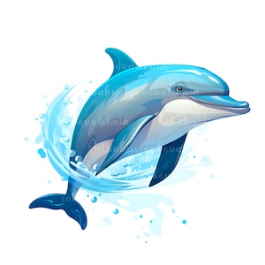 Dolphin PNG Clipart, Digital Download