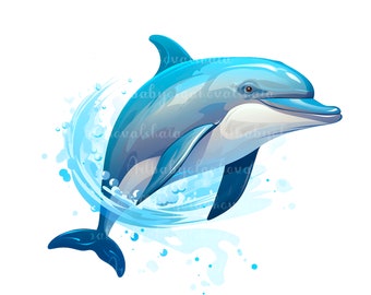 Dolphin PNG Clipart, Digital Download