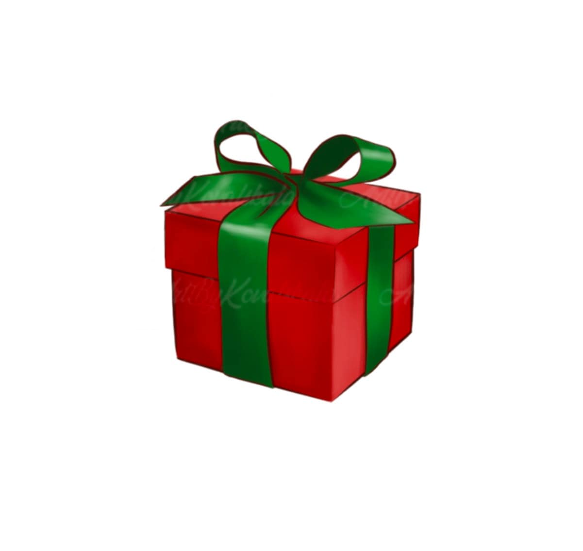 Gift Box PNG, Christmas Gift Clipart, Digital Download, image size:1201x1135