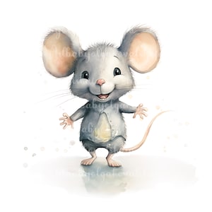 Lindo ratón clipart PNG, descarga digital