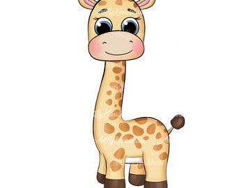 Giraffe Clipart, Giraffe PNG, Digital Download