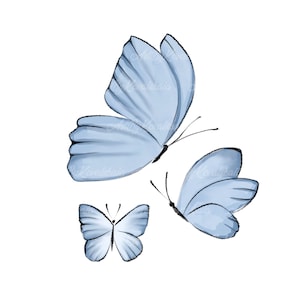 Butterfly Clipart, Watercolor Butterflies PNG, Digital Download