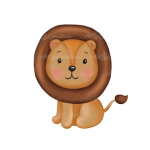 Lion Clipart, Lion PNG, Digital Download