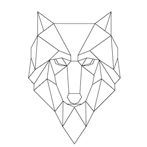 Wolf SVG, JPEG, EPS Outline Wolf, Digital Download