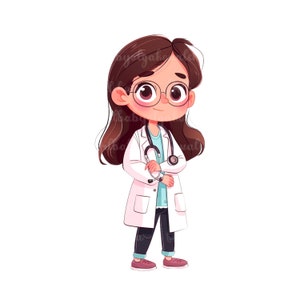 Doctor PNG, Cute Doctor Clip art, Digital Download