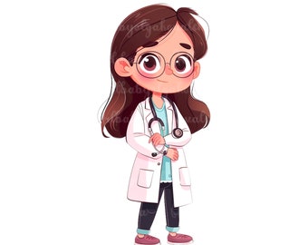 Doctor PNG, Cute Doctor Clip art, Digital Download