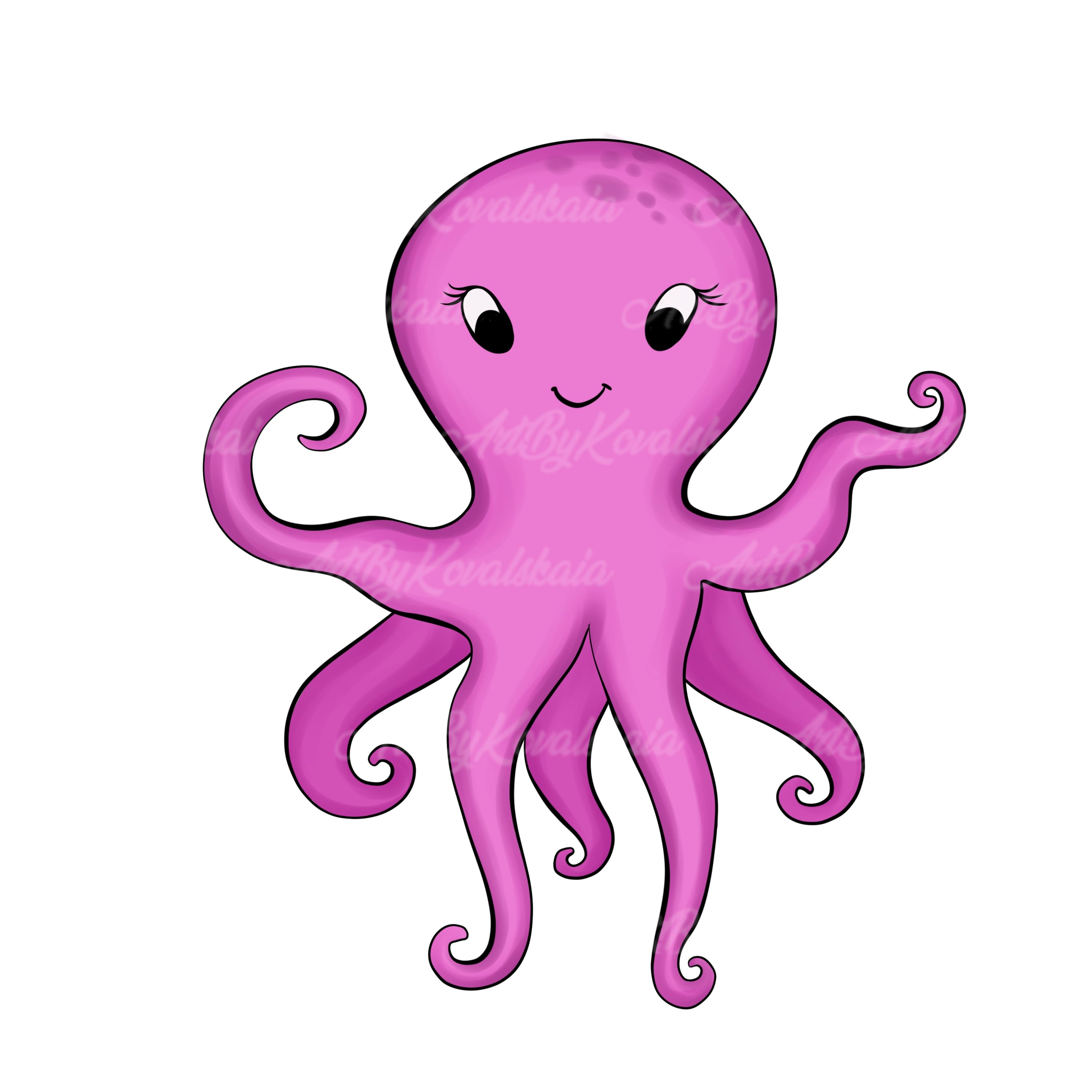 Octopus Clipart, Octopus PNG, Digital Download