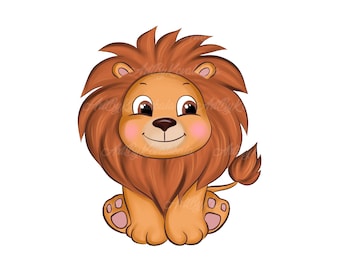 Lion Clipart, Lion PNG, Digital Download