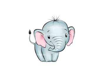 Elephant Clipart, Elephant PNG, Digital Download