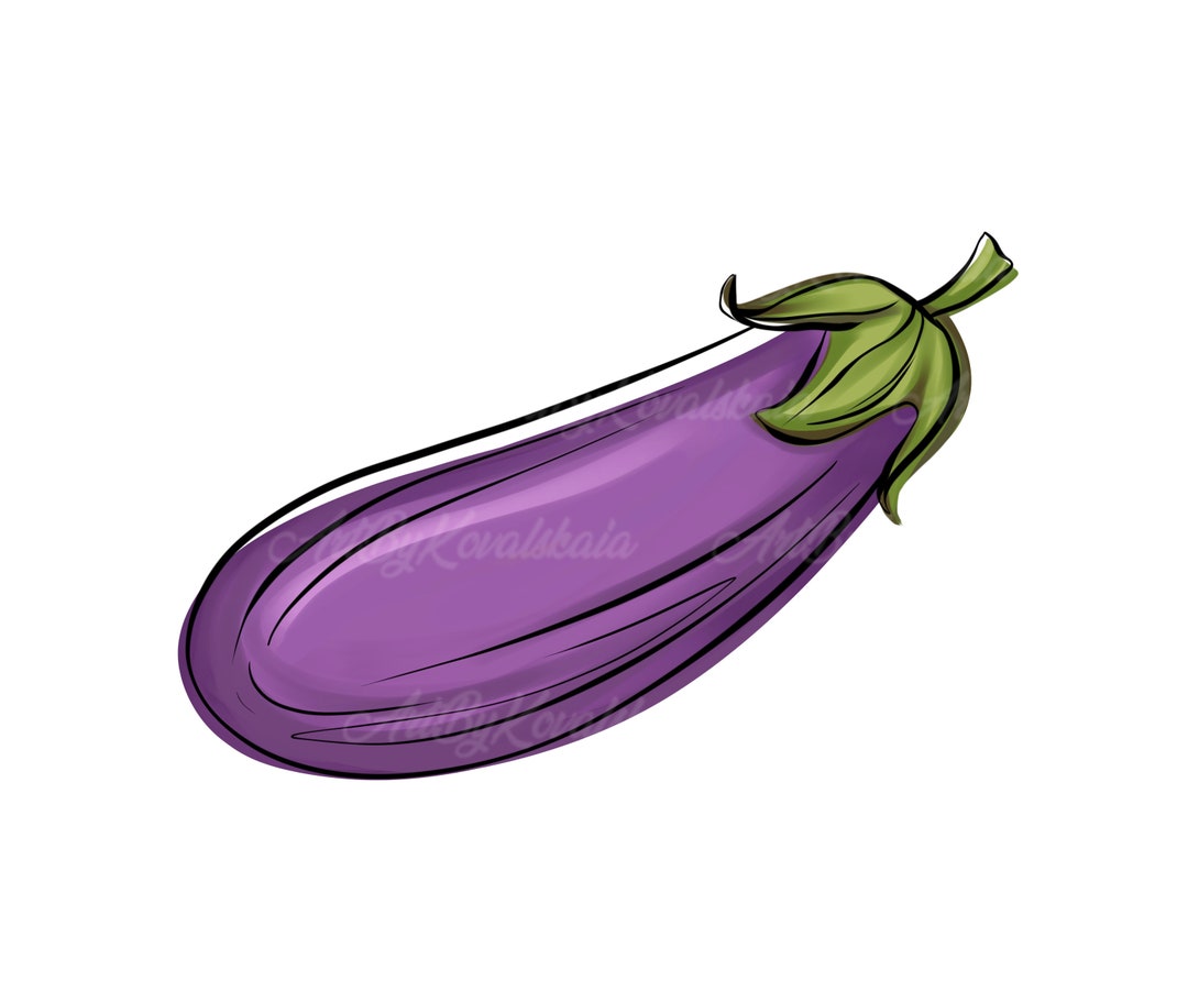 Eggplant Clipart, Eggplant PNG, Vegetable Clip Art, Digital Download Etsy