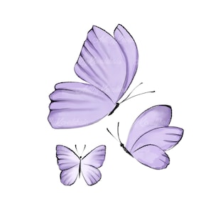Butterfly Clipart, Aquarel Vlinders PNG, Digitale Download