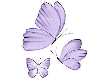 Butterfly Clipart, Watercolor Butterflies PNG, Digital Download