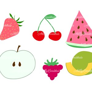 Fruits SVG, Fruits Clipart, EPS, Digital Download