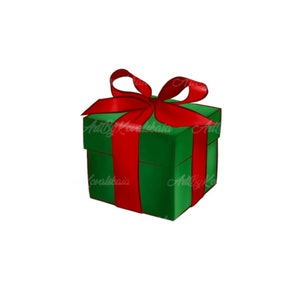 Gift Box PNG, Christmas Gift Clipart, Digital Download