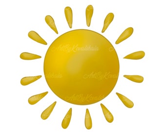 Sun Clipart, Sun PNG, Descarga digital
